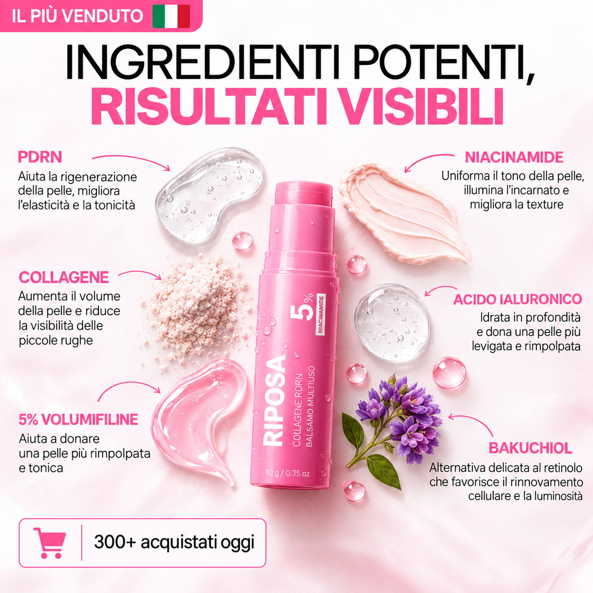 Balsamo rimpolpante e riparatore al collagene
